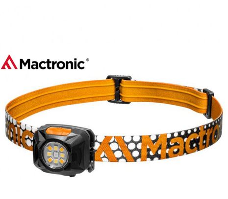 Čelovka Mactronic Rebel, 400lm, Vstavaný Li-ion aku. 600mAh 3,7V, Micro-USB nabíjateľná - Čierno-oranžová