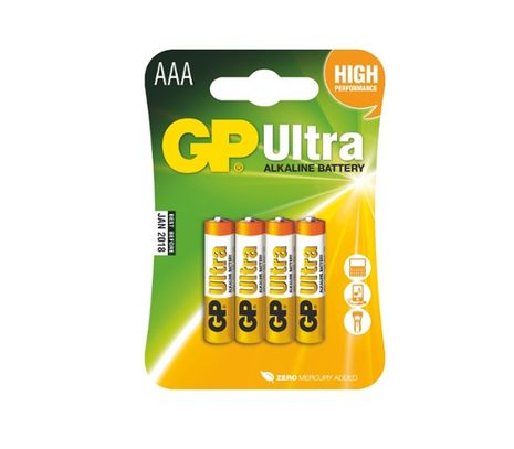 GP Ultra Alkaline baterie 24AU+LR03 (AAA, mikrotužka) 1,5V 4ks