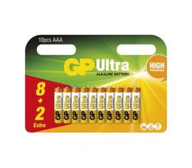 GP Ultra Alkaline baterie LR03 (AAA, mikrotužka) 1,5V 8+2ks Extra