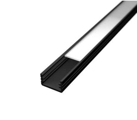 Hliníkový profil pre LED pásy ÚZKY, 12,2x7mm - Čierna