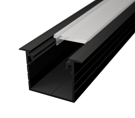 Hliníkový profil pre LED pásy zapustený LINEA, 20,4x30mm - Čierna