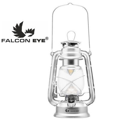 Kempingová LED lampa Falcon Eye RETROII - Strieborná