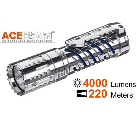 LED Baterka Acebeam E70 SS + Li-ion IMR21700 5100mAh USB-C nabíjateľná - Stainless Steel