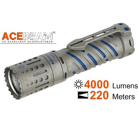 LED Baterka Acebeam E70 TI + Li-ion IMR21700 5100mAh USB-C nabíjateľná - Titánium