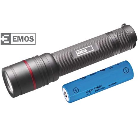 LED Baterka EMOS Ultibright 80, 600lm+1x Li-ion 18650 2600mA 3,7V, USB-C nabíjateľná