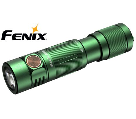 LED Baterka Fenix E05R, Micro-USB nabíjateľná - Zelená