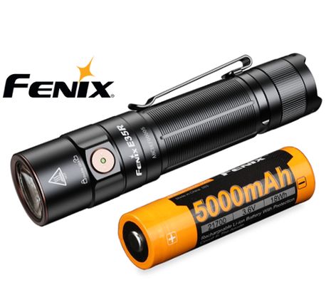 LED baterka Fenix E35R + Li-ion 21700 5000mAh, USB-C nabíjateľná