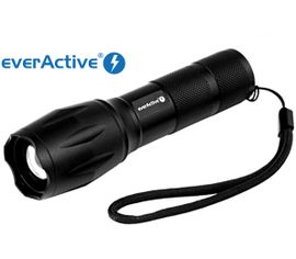 LED Baterka fokusovatelná (ZOOM) EverActive FL-600, napájanie na 3x AAA/ 1x 18650