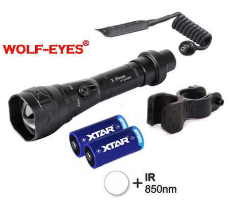 LED Baterka Wolf-Eyes X-Beam Biela + IR850 LED CR Set