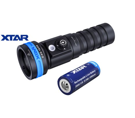Potápačská LED baterka Xtar D30 1600lm+1x Li-ion 26650 5200mAh+Li-ion nabíjačka MC1Plus