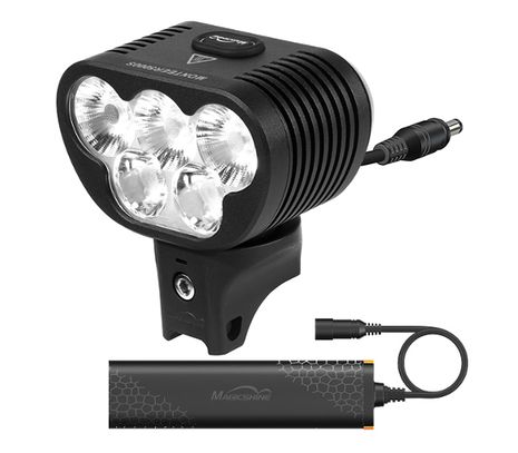 LED bicyklové svietidlo Magicshine Monteer 5000S, 5000lm + externý USB nabíjací Li-ion batériový pack 7000mAh 7,2V