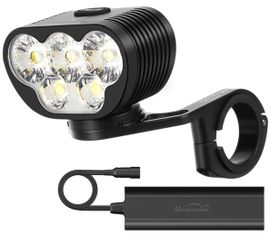 LED bicyklové svietidlo Magicshine Monteer 6500S, 6500lm + externý USB nabíjací Li-ion batériový pack 10000mAh 7,2V