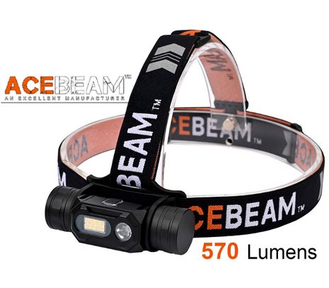 LED Čelovka Acebeam H60, CRI> 97 (Plné farebné spektrum), Denná biela