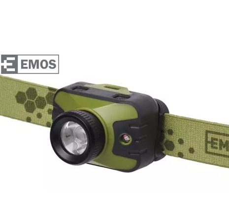 LED Čelovka EMOS na 3x AAA, 1biela+2 červené LED, Fokus