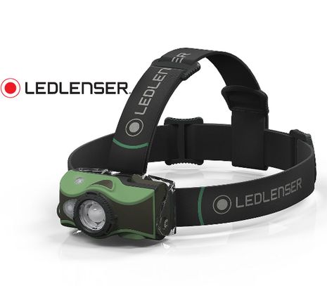 LED čelovka Ledlenser MH8, Biela LED + 3x farebná LED - Zelená