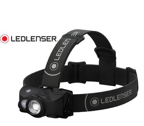 LED čelovka Ledlenser MH8, Biela LED + 3x farebná LED - Čierno-čierna