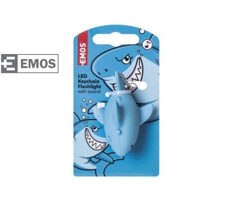 LED kľúčenka EMOS plastová, prívesok so zvukom exotické zvieratá 1ks - Žralok