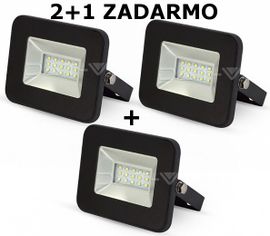 LED reflektor 10W 850lm I-SERIES Slim čierny 2+1 ZADARMO