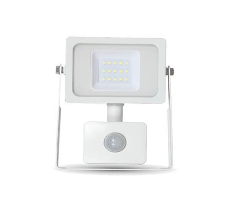 LED reflektor SMD 10W 800lm SLIM biely so senzorom