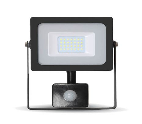 LED reflektor SMD 20W 1600lm SLIM čierny so senzorom