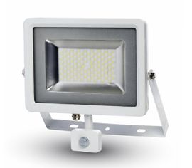 LED reflektor SMD 30W 2400lm SLIM biely so senzorom