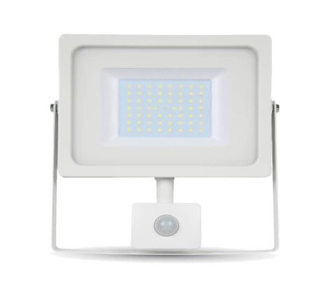 LED reflektor SMD 50W 4250lm SLIM biely so senzorom