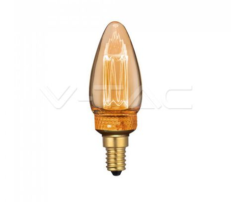LED žiarovka E14 2W 65lm Vintage Amber sviečka
