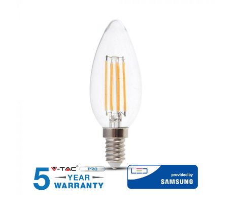 LED žiarovka E14 4W 400lm Filament sviečka