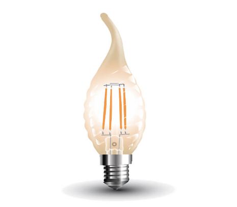 LED žiarovka E14 4W 350lm Amber cover sviečka