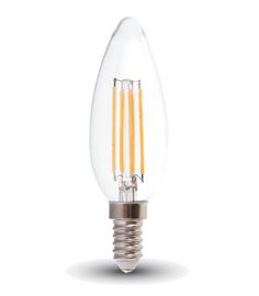 LED žiarovka E14 4W 400lm číra sviečka