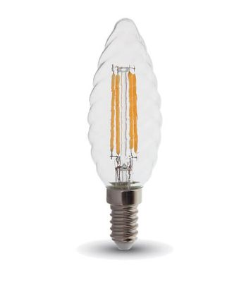 LED žiarovka E14 4W 400lm číra sviečka