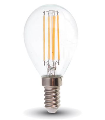 LED žiarovka E14 4W 400lm P45 číra