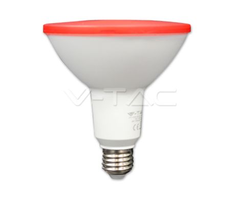LED žiarovka E27 15W, 1200lm, PAR38, Červená