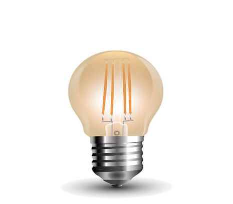 LED žiarovka E27 4W 350lm G45 Amber cover