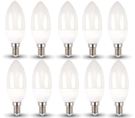 LED žiarovka V-TAC E14 4W 320lm sviečka - BALENIE 10 KUSOV