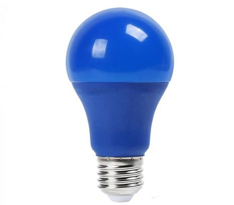 LED žiarovka V-TAC, E27, 9W, 120lm, A60 - MODRÁ