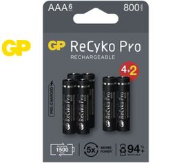 Nabíjacia batéria GP ReCyko+ Pro Professional AAA, 4+2 ks