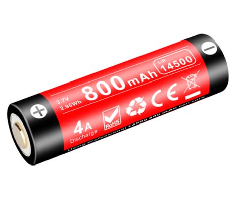 Nabíjateľný Li-ion akumulátor s Micro-USB Klarus 14500 800mAh 4A 3,7V chránený