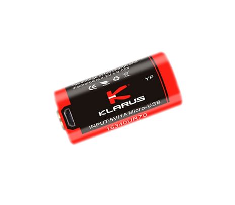 Nabíjateľný akumulátor micro USB Klarus 16340 700mAh 3,6V chránený