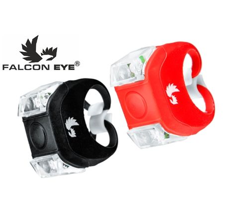 Predné a zadné silikónové svetlo na bicykel Falcon Eye WORMS