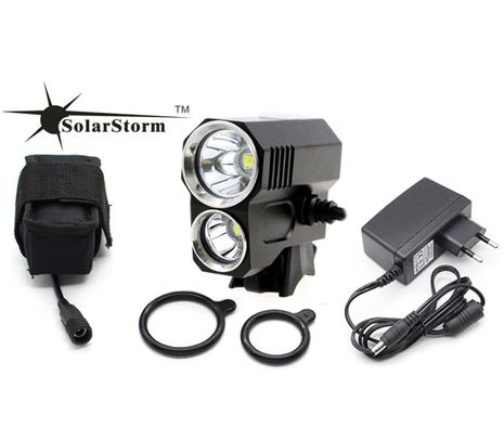 Predné LED bicyklové svietidlo SolarStorm RX02 1500lm, CW-Studená biela, externý batériový pack 4400mAh 8,4V, nabíjateľné