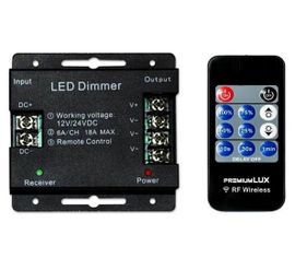Stmievač pre LED pás, 11 tlačídlové diaľkové ovládanie 216W 12V 24V 18A