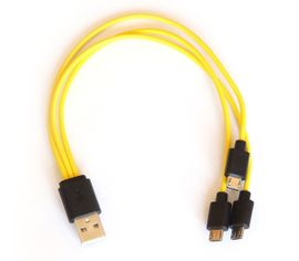 Trojitý nabíjací Micro USB kábel
