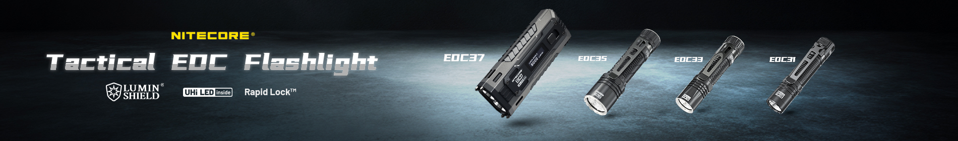 Originálny prehľad vreckových svietidiel Nitecore EDC37, EDC35, EDC33 a EDC31