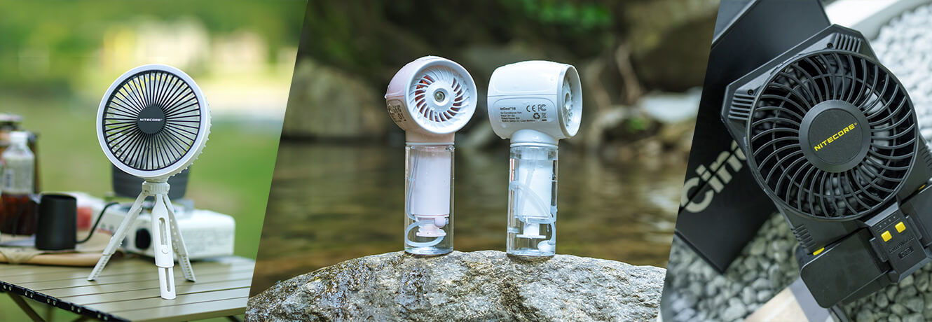 Originálny prehľad stolového, ručných a prenosného ventilátora Nitecore
